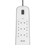 BELKIN POWER EXTN 6PORT +2 USB PORT 2M