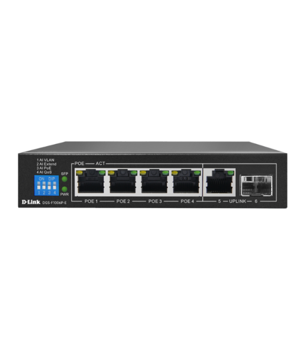 D-LINK 6-PORT POE SWITCH WITH 4-PORT POE 60W