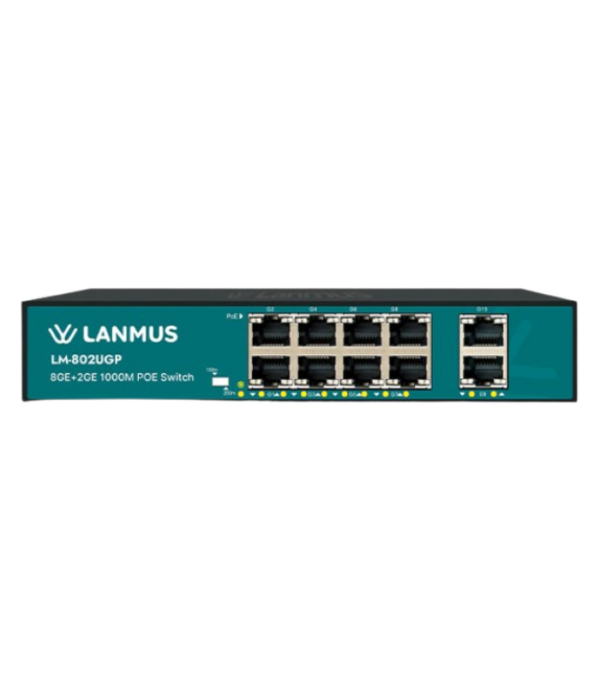 LANMUS-LM-802UGP non-management Standard 8GE+2GE 1000M POE Switch