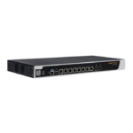 8 Gigabit electric ports, 2 Gigabit optical ports, 2 USB ports and 1 Console port
