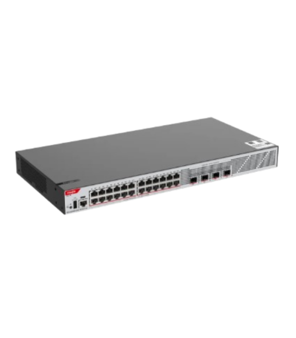 24 x 10/100/1000BASE-T ports, 4 x GE/2.5GE/10GE SFP+ ports, PoE power supply, support PoE+, a maximum of 370 W PoE output, and built-in power modulea