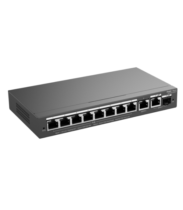 RUIJIE RG-ES210GS-P, 10-Port Gigabit Smart Cloud Managed PoE Switch