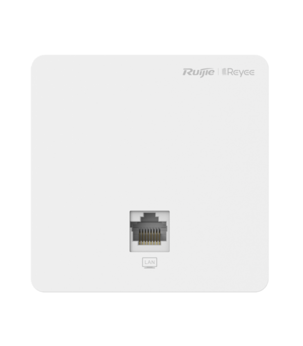 RUIJIE AC1300 Dual Band Wall Access Point, 867Mbps at 5GHz + 400Mbps at 2.4GHz, 2 10/100base-t Ethernet port include 1 uplink port ，Internal Antennas，support 802.11a/b/g/n/ac Wave1/Wave2