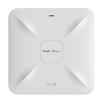 RUIJIE AX1800 Wi-Fi 6 dual-band Gigabit ceiling mount Indoor AP, dual Gigabit LAN uplink ports, built-in antennas, dual-band 2.4GHz/5GHz, 802.11ax, 802.11ac wave2/wave1, up to 1775Mbps access rate per AP; support AP and routing mode,