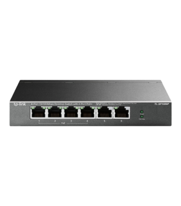 TP-LINK 6-PORT 10/100 DESKTOP SWITCH WITH 4PORT POE