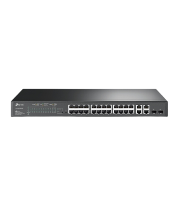 TP-LINK 24-PORT 10/100 SWITCH POE+ W 4 SFP