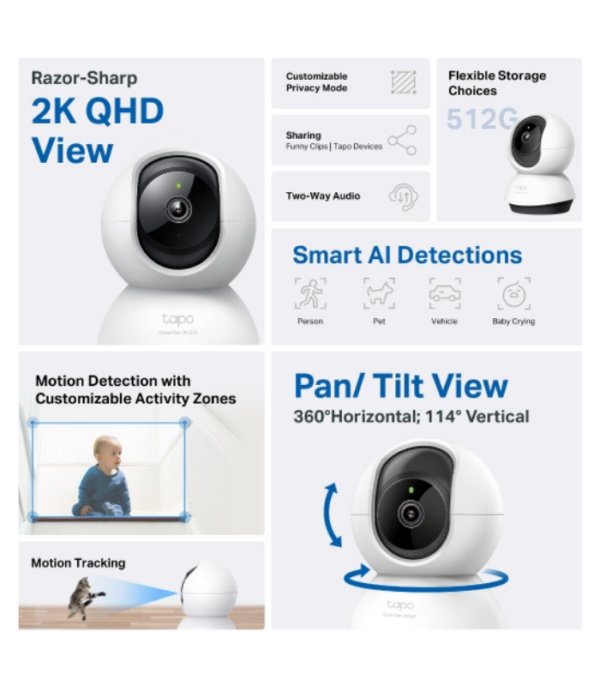 TP-LINK Tapo C220 Pan/Tilt AI Home Security Wi-Fi Camera