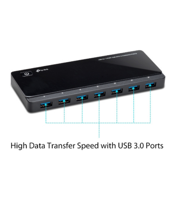 TPLINK 7-Port USB 3.0 Hub with 2 Power Charging ports, 1 USB 3.0 connector