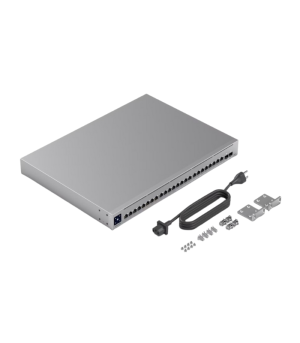 UniFi Enterprise 24-port managed L3 Switch PoE Budget of 400W.